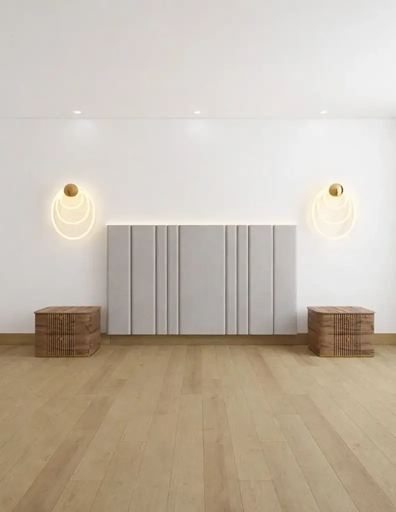 Cama DESIGN LUXURY HOLLAND VELVET 120 cm altura. Cabecera en patrones de 60 ,30 y 15 cm de tapiceria de Calidad Superior, Base de cama Reforzado con angulos de Acero y Somier de Alta Resistencia