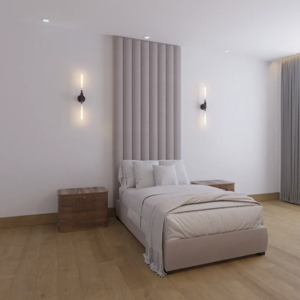 WALL FURNITURE PANELING® Beds 240, Cama de diseño con Cabecera 15 de tapicería de Calidad Superior + Base de cama Reforzado con angulos de Acero + Somier de Alta Resistencia 