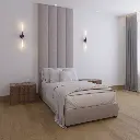 WALL FURNITURE PANELING® Beds 240, Cama de diseño con Cabecera 26 de tapicería de Calidad Superior + Base de cama Reforzado con angulos de Acero + Somier de Alta Resistencia 