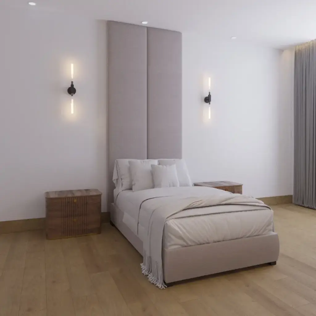 WALL FURNITURE PANELING® Beds 240, Cama de diseño con Cabecera 52 de tapicería de Calidad Superior + Base de cama Reforzado con angulos de Acero + Somier de Alta Resistencia  (copia)